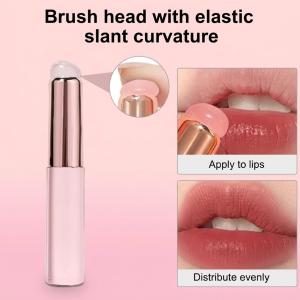 Silicone Makeup Brush, Silicone Lip Brush (Pack of 1 )Glitter Pink.