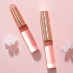 Lipstick Brush Silicone Lip Brush with Cover Lipstick Makeup Brushes Women(1 Piece) Glitter Pink