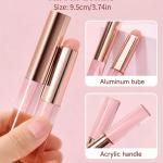 Lipstick Brush Silicone Lip Brush with Cover Lipstick Makeup Brushes Women(1 Piece) Glitter Pink