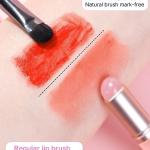 Lipstick Brush Silicone Lip Brush with Cover Lipstick Makeup Brushes Women(1 Piece) Glitter Pink