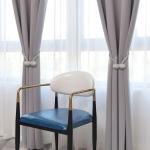 (1 Pair) Curtain Tiebacks Curtain Drape Hold backs Clips Rope Holder Tie Back for Home Bedroom Office (Grey).