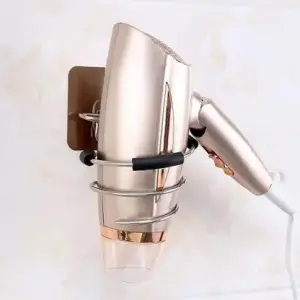Stainless Steel Hair Dryer Hanging Rack, Self-Adhesive Wall Mount, Spiral Hair Styling Stand Organizer(Pack of 1)