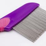 Flea Comb for Cat Dog, Stainless Steel Fine Tooth Flea Lice Tear Stain Remover Comb(2 Pcs).
