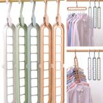 2 Pcs, 5 Layer Hanger, Clothes Hanger for Wardrobe and Cupboards..Multicolour