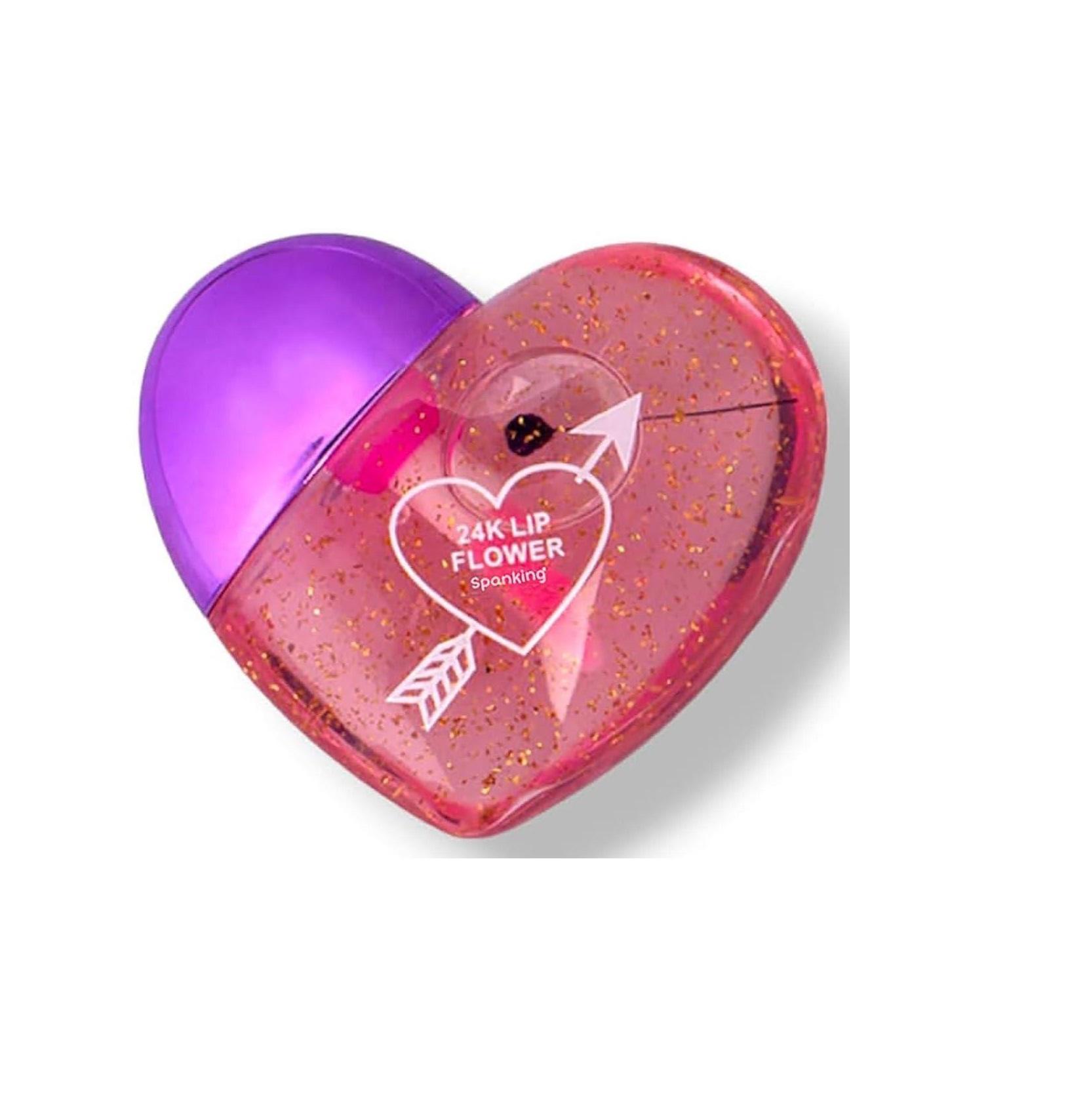 Sparkling Heart-Shaped Lip Gloss, Multicolor (Pack of 1).