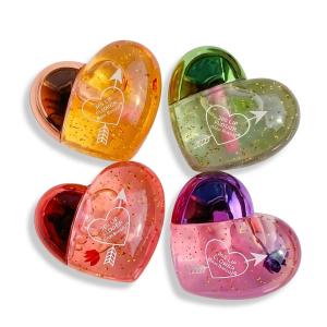 Sparkling Heart-Shaped Lip Gloss, Multicolor (Pack of 4).