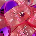 Sparkling Heart-Shaped Lip Gloss, Multicolor (Pack of 3).