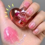 Sparkling Heart-Shaped Lip Gloss, Multicolor (Pack of 3).