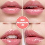 Sparkling Heart-Shaped Lip Gloss, Multicolor (Pack of 3).