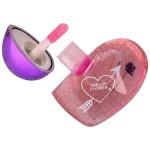 Sparkling Heart-Shaped Lip Gloss, Multicolor (Pack of 2).