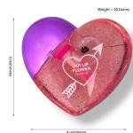 Sparkling Heart-Shaped Lip Gloss, Multicolor (Pack of 3).