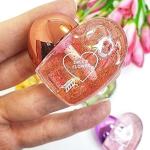 Sparkling Heart-Shaped Lip Gloss, Multicolor (Pack of 1).