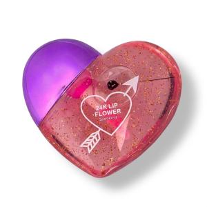 Sparkling Heart-Shaped Lip Gloss, Multicolor (Pack of 1).