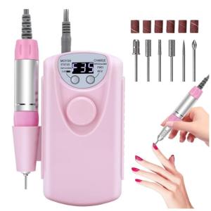 Nail Drill Machine Portable Rechargeable nail Care Kit Electric Nail Drill Pen  1 Pcs