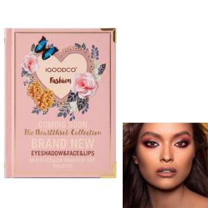 Professional All in one 5 in 1 Makeup Book Kit | Eyeshadow (Glitter and matte) Highlighter Blush Contour Lip Eyebrow Palette (Multicolor)