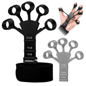 Workout Hand Finger Trainer Gripster Exerciser Grip Strength Hand Grip/Fitness Grip  (Black) 1 Piece