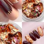 Professional 12 Box Gold Silver Copper Foil Tinfoil Paillette Chip Foil Nail Glitter(Pack of 1).