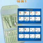 Manicure Kit, Pedicure Tools for Feet, Nail Clipper, Ear Pick Tweezers, Manicure Pedicure Set 1 Pcs