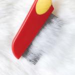 Flea Comb for Cat Dog, Stainless Steel Fine Tooth Flea Lice Tear Stain Remover Comb(2 Pcs).