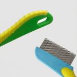 Flea Comb for Cat Dog, Stainless Steel Fine Tooth Flea Lice Tear Stain Remover Comb(2 Pcs).