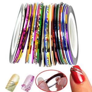 Nail Striping Role Tape Nail Art Tip Sticker Nail Art Tape Line 1 Pcs (Multicolor )