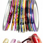 Nail Striping Role Tape Nail Art Tip Sticker Nail Art Tape Line 1 Pcs (Multicolor )