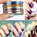 Nail Striping Role Tape Nail Art Tip Sticker Nail Art Tape Line 1 Pcs (Multicolor )