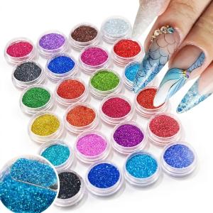 PREMIUM QUALITY 24 Pots Sparkling Fine Glitter Powder for Resin Painting Craft School Projects