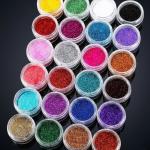 PREMIUM QUALITY 24 Pots Sparkling Fine Glitter Powder for Resin Painting Craft School Projects