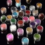 PREMIUM QUALITY 24 Pots Sparkling Fine Glitter Powder for Resin Painting Craft School Projects