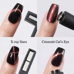 Gel Nail Polish Magnet, 5-in-1 Cross Shaped Cats Eye Gel Nail Polish(Pack of 1).