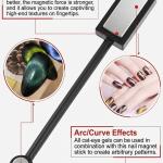 3D Tips Magnetic Nail Art Cat Eye Gel Polish Magnetic Stick 3D Line Strip  (Silver) 2 Piece
