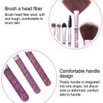 Makeup Brushes Set with Case, 12pcs Professional Make Up Brush Portable Storage Box, (Glitter Pink)