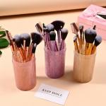 Makeup Brushes Set with Case, 12pcs Professional Make Up Brush Portable Storage Box, (Glitter Pink)