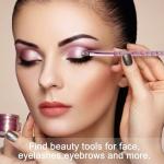 Makeup Brushes Set with Case, 12pcs Professional Make Up Brush Portable Storage Box, (Glitter Pink)