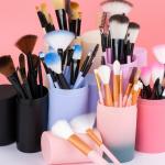 Makeup Brushes Set with Case, 12pcs Professional Make Up Brush Portable Storage Box, (Glitter Pink)