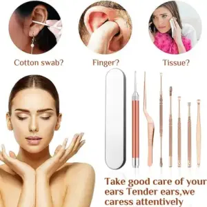10PCS Ear Wax Cleaner Stainless Steel Ear Wax Remover Tools