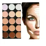 15 Shade Cream Concealer Palette (Multicolor, 10 ml) 1 Pcs