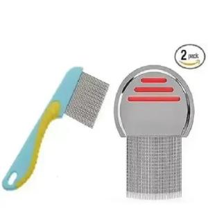2pc Lice Comb - Stainless Steel lice Comb and Flea Lice Comb For Cat, Dog Treatment.