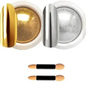 GOLD Color Chrome Nail Powder , Reflective Glitter Metallic Mirror Effect for 1 Pcs