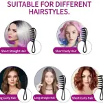 2 Pcs Professional Plastic Curly Hairdressing Tooth Comb