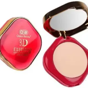 OCEAN BEAUTY Waterproof 3D Makeup Setting 2in1 Oil Control Loose Shimmer Compact Powder  1 Pcs