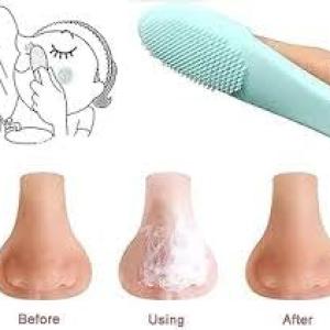 Face Cleaner Blackhead Remover Brush Cleanser Nose Pore Brush Finger Scruber Tool(Pack of 2).