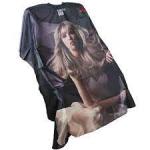 Professional Salon Cape Nylon Premium Printed Hair Cutting Cape Sheet (Black).1 Piece