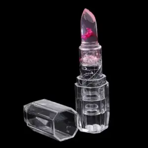 Macoallure 1 pc Clear Crystal Flower Jelly Lipstick