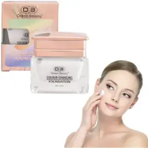 OCEAN BEAUTY Waterproof Color Changing Full Coverage Matte White Foundation Cream Foundation 1 Pcs