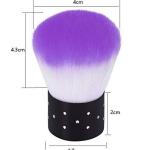 PROFESSIONAL Nail Art Soft Nail Cleaner Brush Mini Stainless Steel Handle  1 Pcs