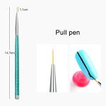 Premium 3 pcs of nail art detailing brush (Multicolor).