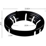 Silver Gas Saver Burner Jali Ring Fire & Windproof (1 Piece) Black\