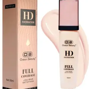 OCEAN BEAUTY Waterproof Full Coverage Matte 24 Hours Foundation Cream 1 Pcs